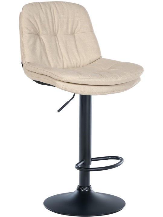 Tabouret de bar Laurel tissu, crème