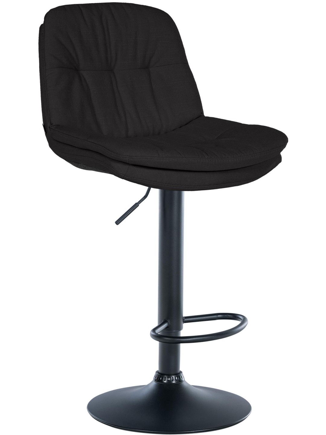 Tabouret de bar Laurel tissu, noir