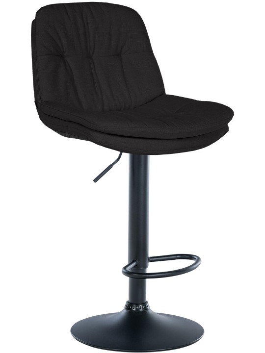 Tabouret de bar Laurel tissu, noir Tabouret de bar Laurel tissu, noir