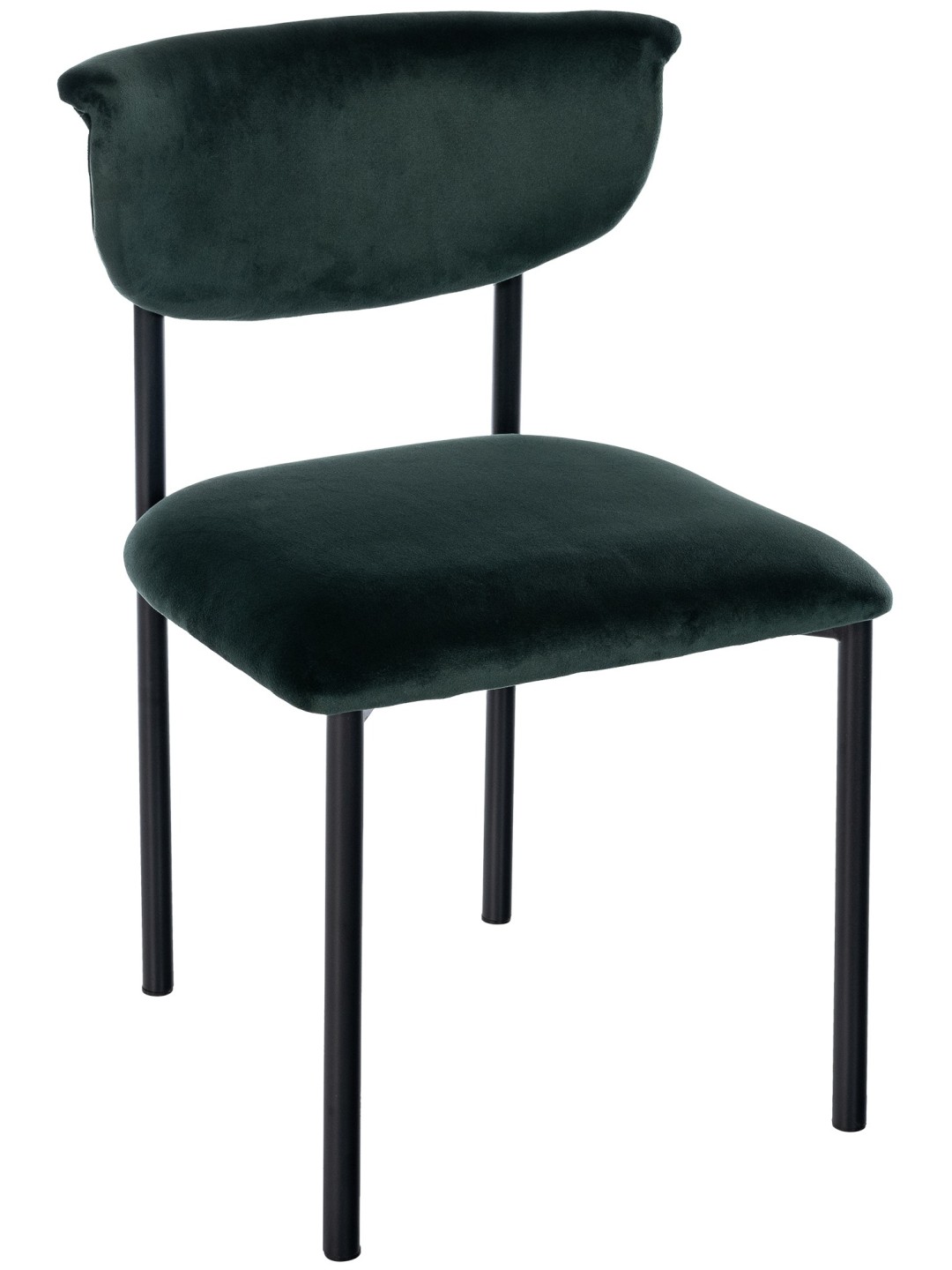 Chaise visiteur Gambell velours, vert foncé