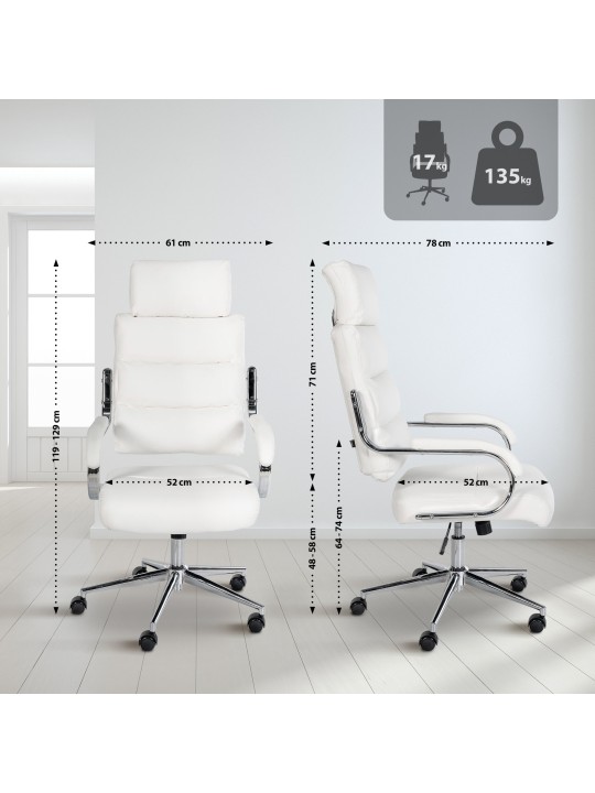 Chaise de bureau Campo, blanc