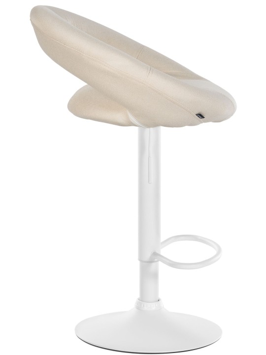 Tabouret de bar Olinda tissu, crème