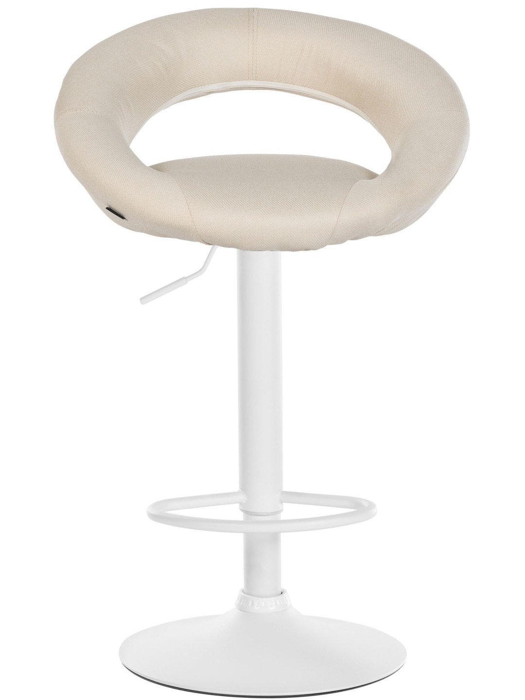 Tabouret de bar Olinda tissu, crème