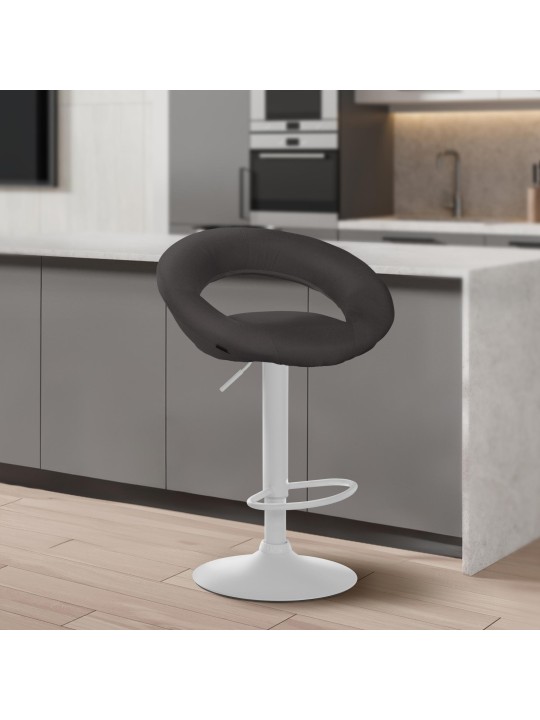 Tabouret de bar Olinda tissu, gris foncé Tabouret de bar Olinda tissu, gris foncé