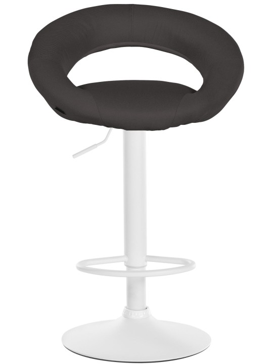 Lot de 2 tabourets de bar Olinda tissu, gris foncé