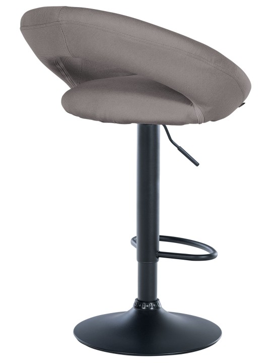 Lot de 2 tabourets de bar Olinda tissu, gris