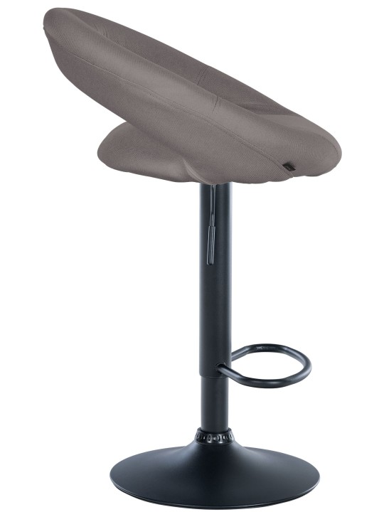 Lot de 2 tabourets de bar Olinda tissu, gris