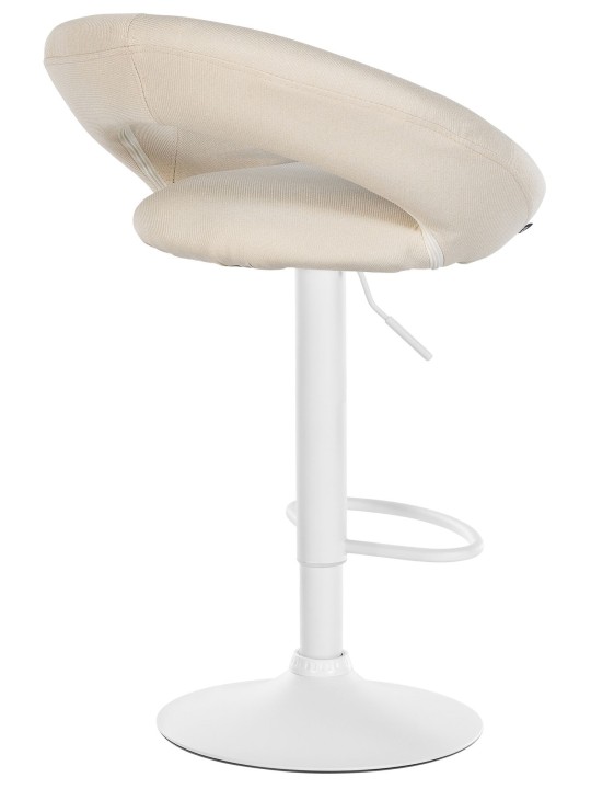 Lot de 2 tabourets de bar Olinda tissu, crème