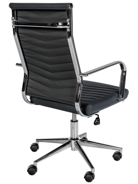 Chaise de bureau Canby simili cuir, noir