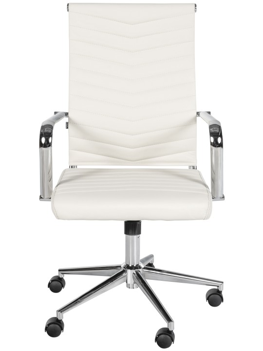 Chaise de bureau Canby simili cuir, blanc
