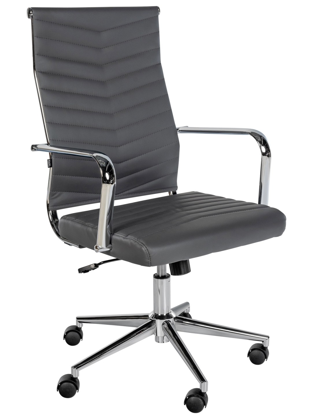 Chaise de bureau Canby simili cuir, gris