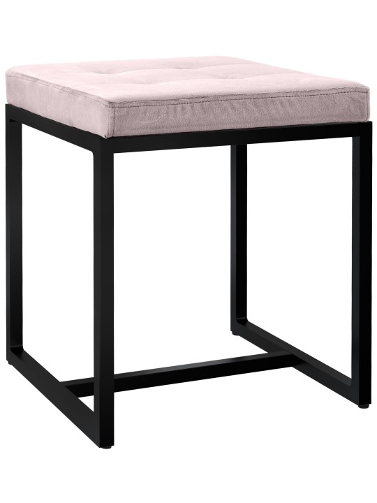 Tabouret Barci B velours, gris clair
