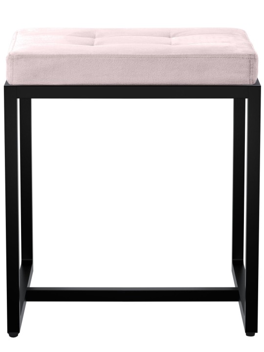 Tabouret Barci B velours, gris clair