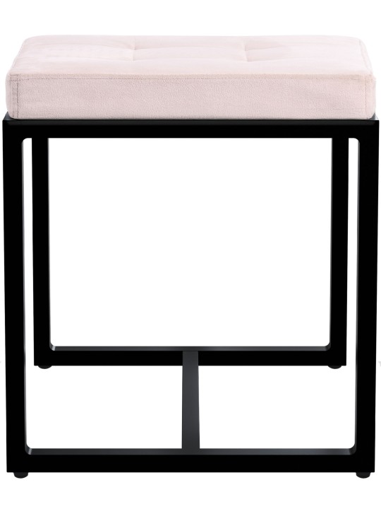 Tabouret Barci B velours, crème