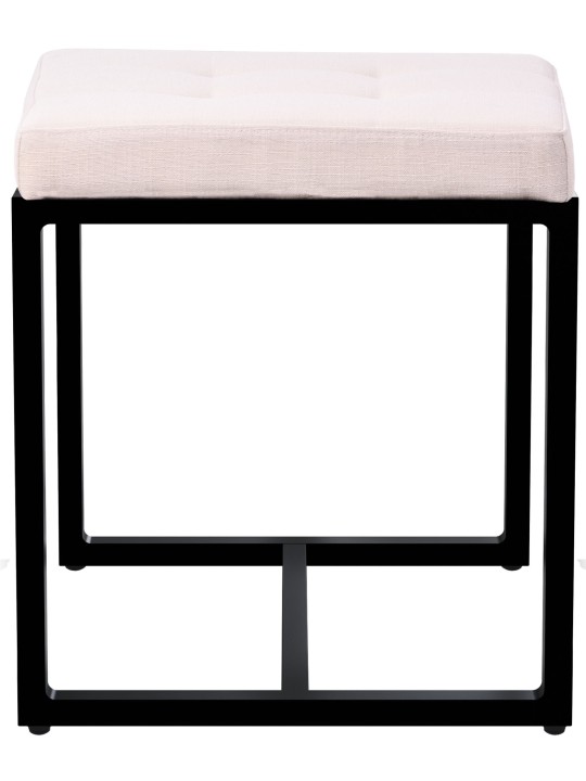 Tabouret Barci B tissu, crème