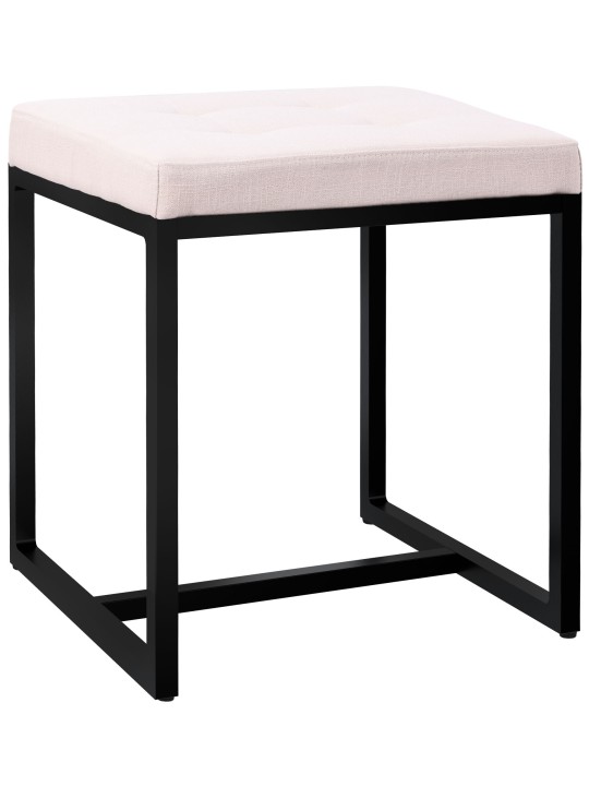 Tabouret Barci B tissu, crème