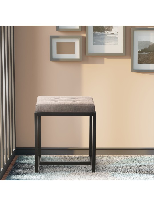 Tabouret Barci B tissu, gris