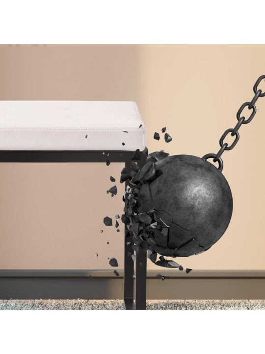 Tabouret Barci B simili cuir, blanc Tabouret Barci B simili cuir, blanc