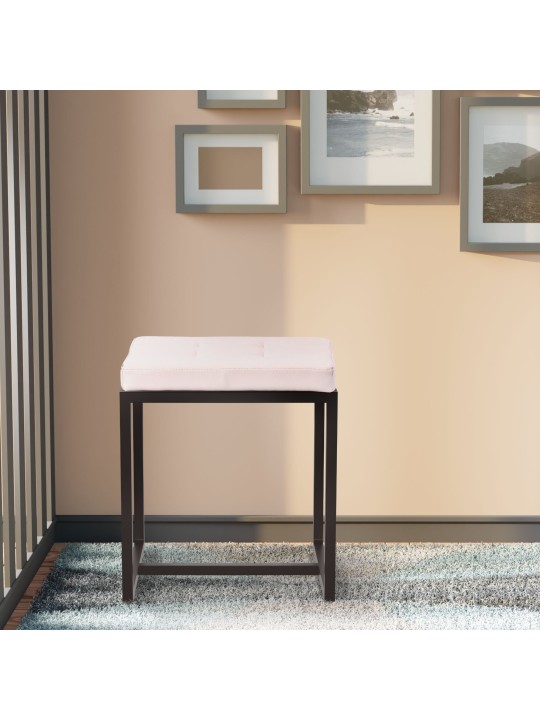 Tabouret Barci B simili cuir, crème Tabouret Barci B simili cuir, crème