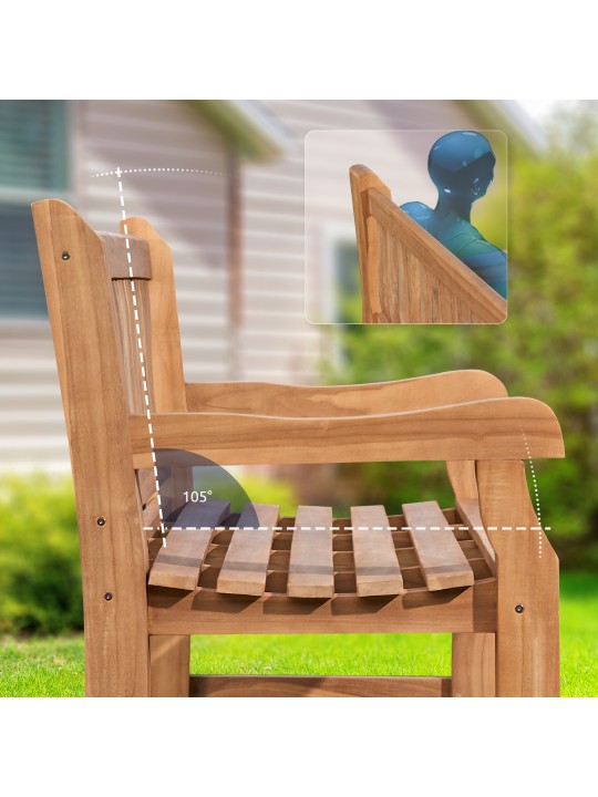 Banc en teck Jackson V2 120 cm, teck Banc en teck Jackson V2 120 cm, teck