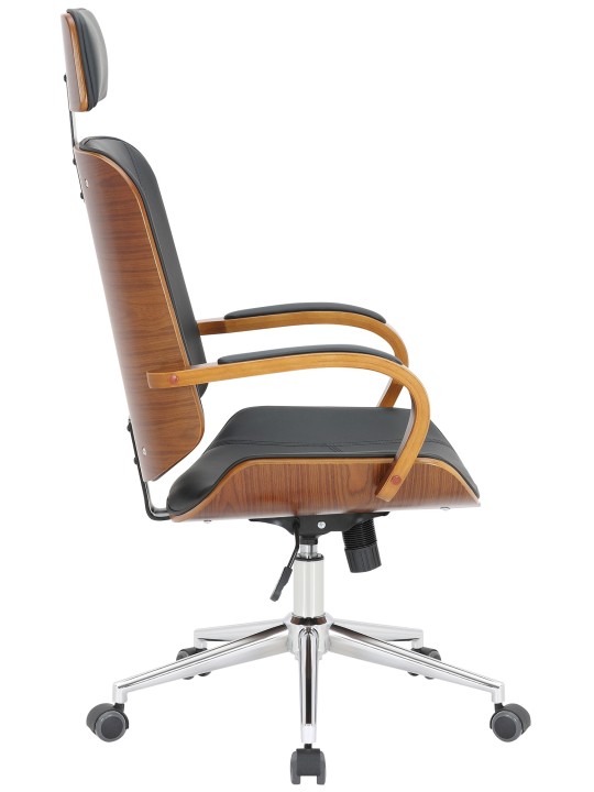 Chaise de bureau Dayton, noyer/noir