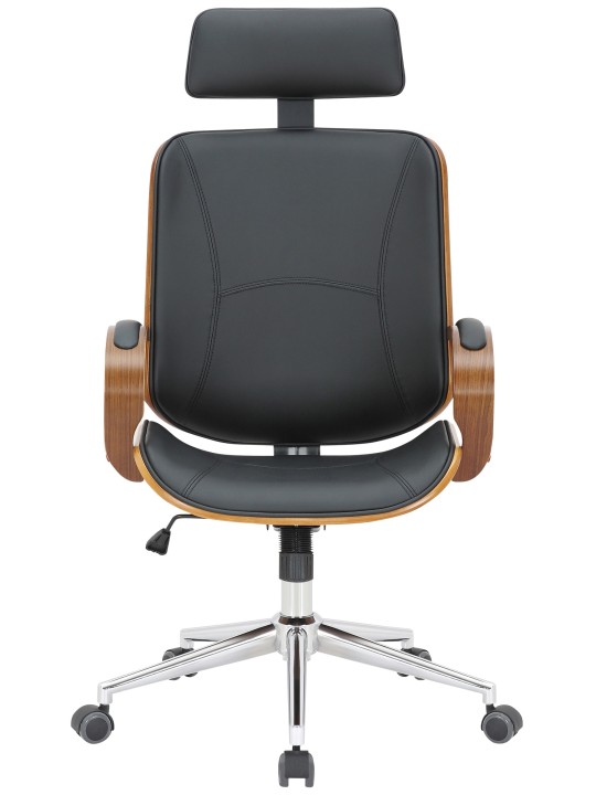 Chaise de bureau Dayton, noyer/noir