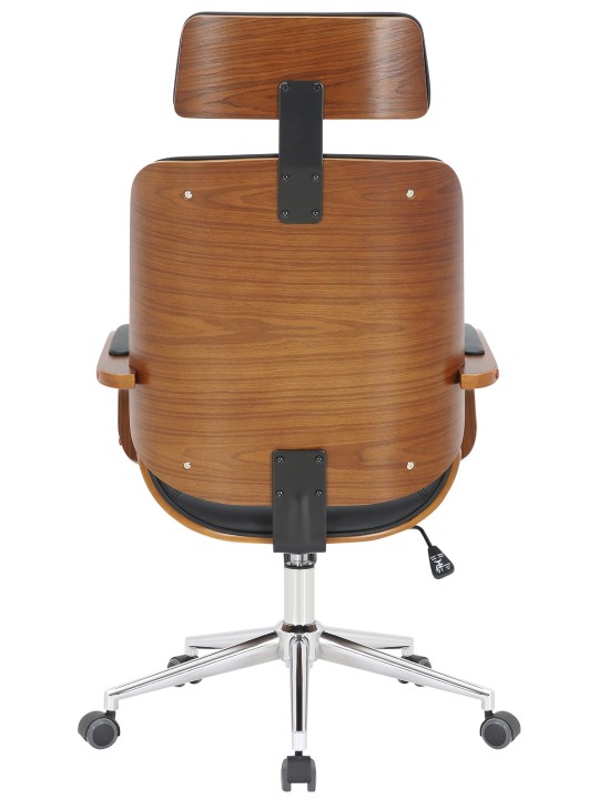 Chaise de bureau Dayton, noyer/noir