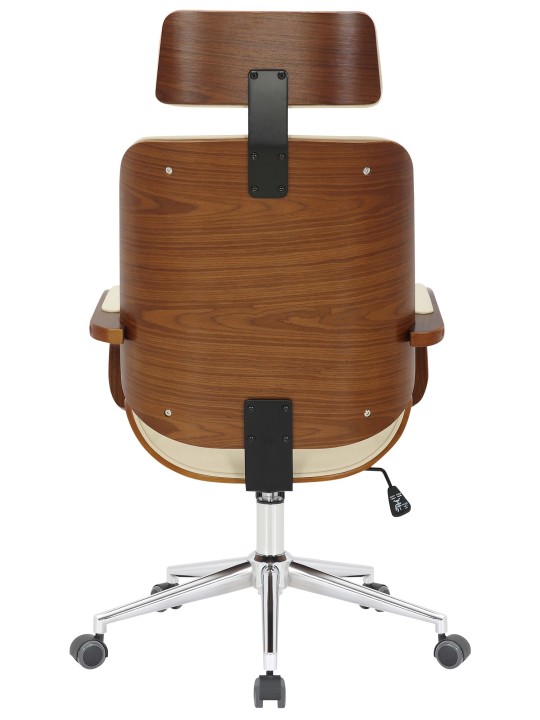 Chaise de bureau Dayton, noyer/crème Chaise de bureau Dayton, noyer/crème