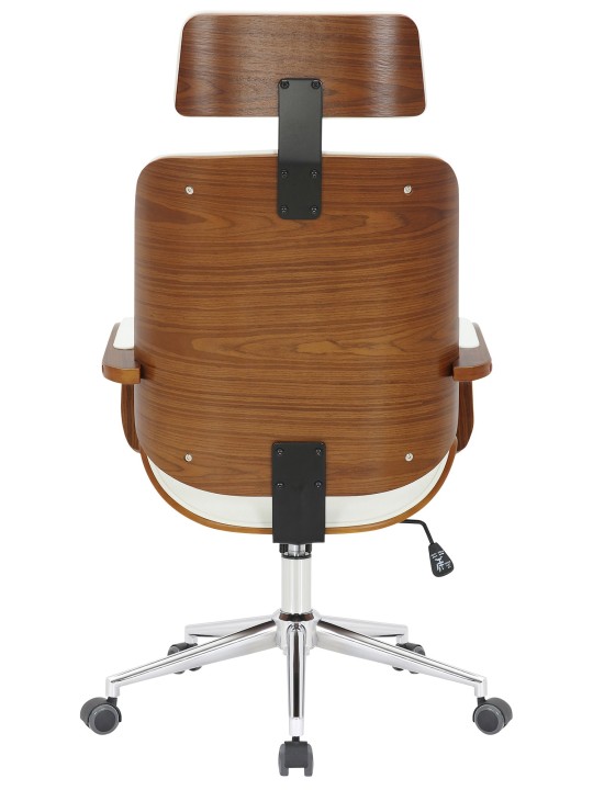 Chaise de bureau Dayton, noyer/blanc