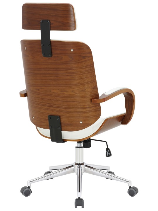 Chaise de bureau Dayton, noyer/blanc