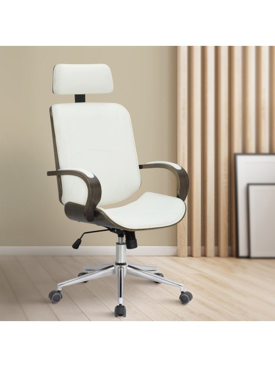 Chaise de bureau Dayton gris, blanc/gris