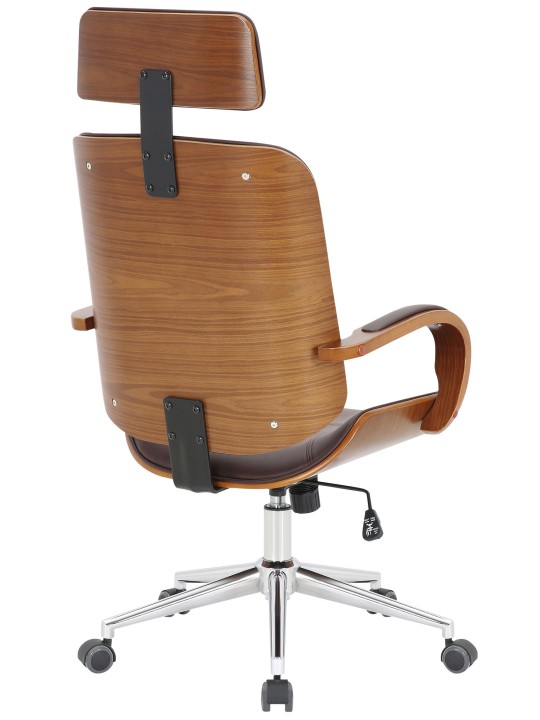 Chaise de bureau Dayton, noyer/brun