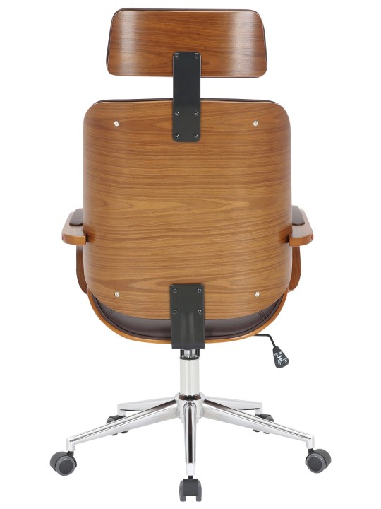 Chaise de bureau Dayton, noyer/brun