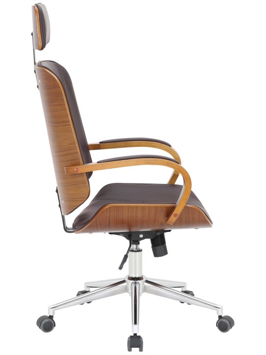 Chaise de bureau Dayton, noyer/brun