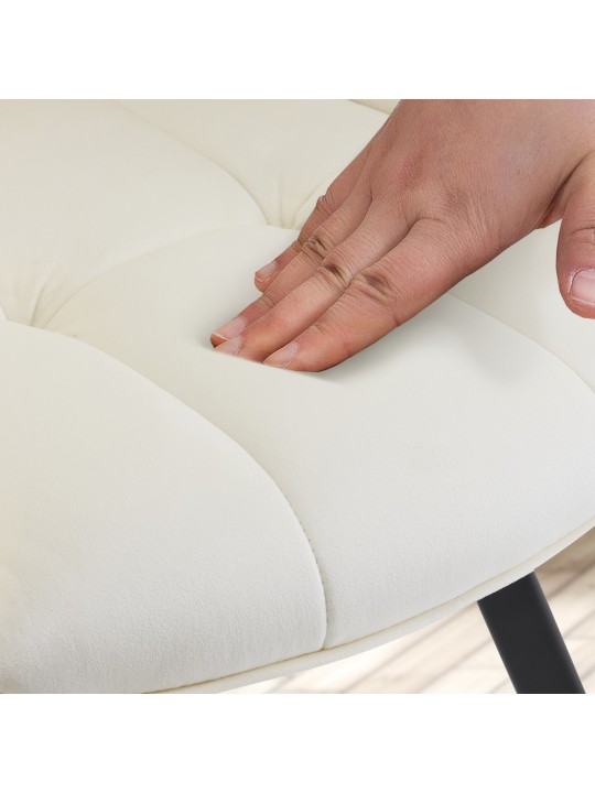 Chaise de salle à manger Jordi velours, crème Chaise de salle à manger Jordi velours, crème