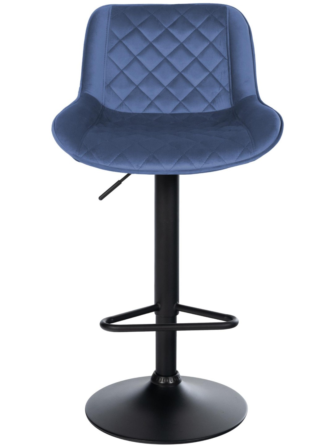 Tabouret de bar Kasson velours, bleu
