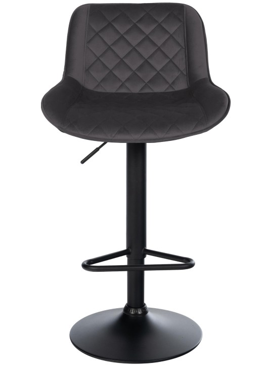 Tabouret de bar Kasson velours, noir Tabouret de bar Kasson velours, noir