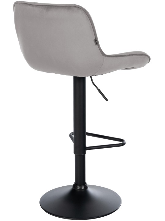 Tabouret de bar Kasson velours, gris