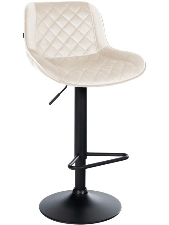 Tabouret de bar Kasson velours, crème Tabouret de bar Kasson velours, crème