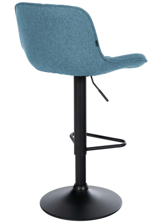 Tabouret de bar Kasson tissu, bleu