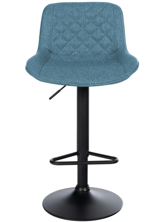 Tabouret de bar Kasson tissu, bleu