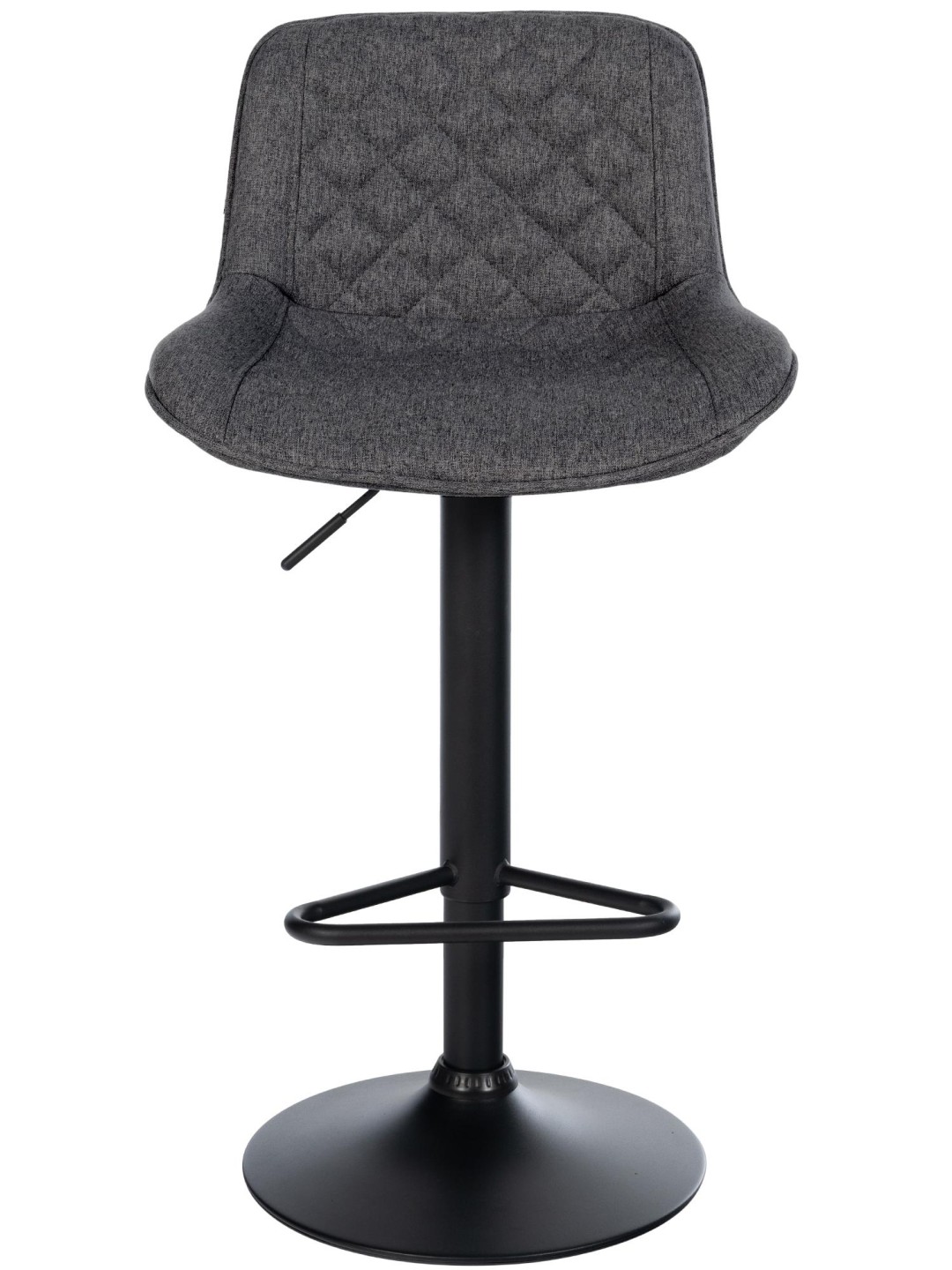 Tabouret de bar Kasson tissu, noir