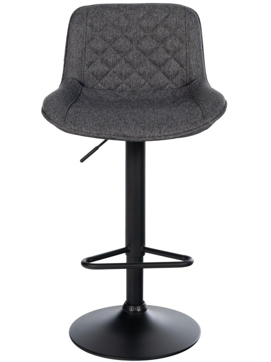 Tabouret de bar Kasson tissu, noir