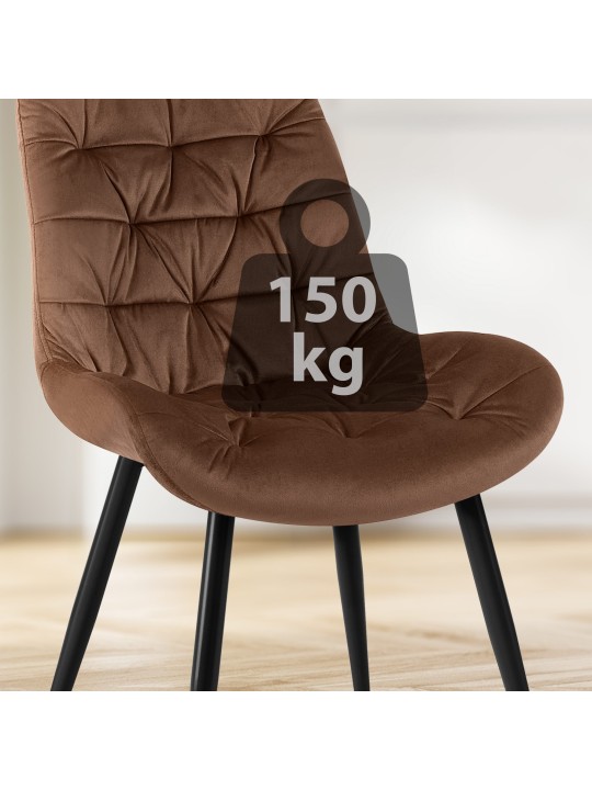 Ensemble de 2 chaises de salle à manger Rossford, brun