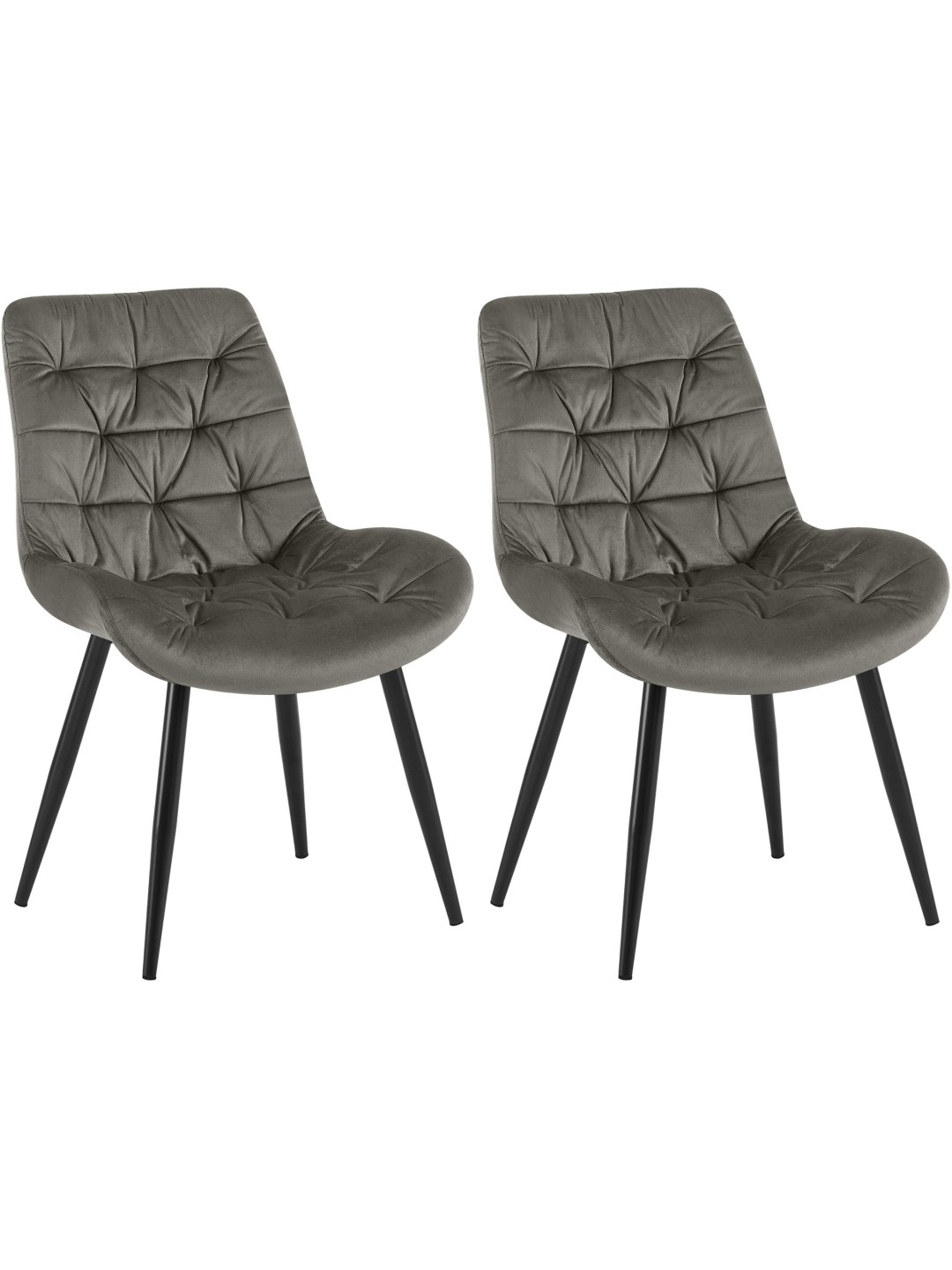 Ensemble de 2 chaises de salle à manger Rossford, anthracite