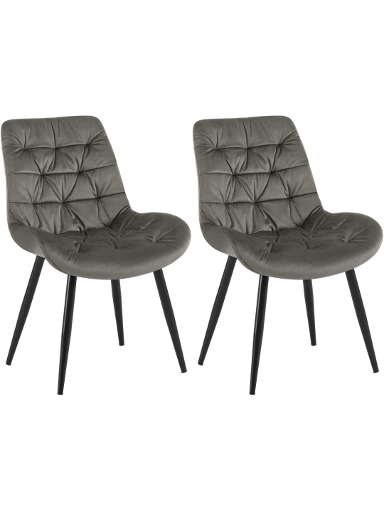 Ensemble de 2 chaises de salle à manger Rossford, anthracite