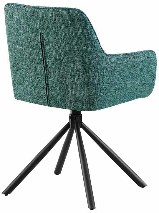 Lot de 2 chaises Tipton tissu, vert foncé