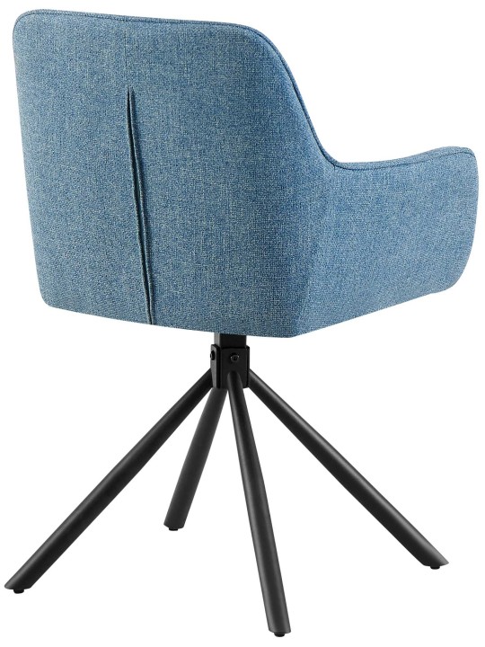 Lot de 2 chaises Tipton tissu, bleu