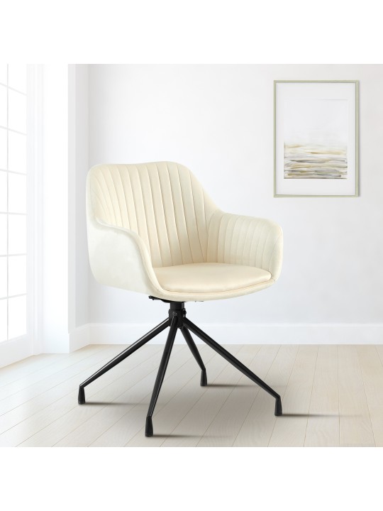 Lot de 2 chaises de salle à manger Welby velours, crème Lot de 2 chaises de salle à manger Welby velours, crème