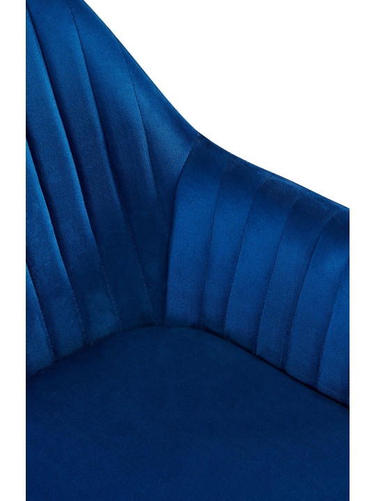 Lot de 2 chaises de salle à manger Welby velours, bleu foncé Lot de 2 chaises de salle à manger Welby velours, bleu foncé